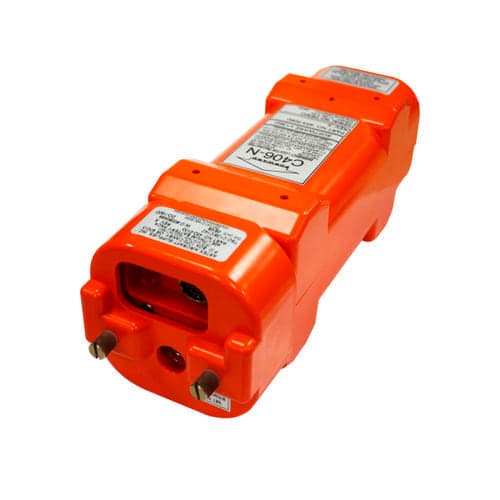 Transmisor localizador de emergencia (ELT) de aviación, en carcasa naranja